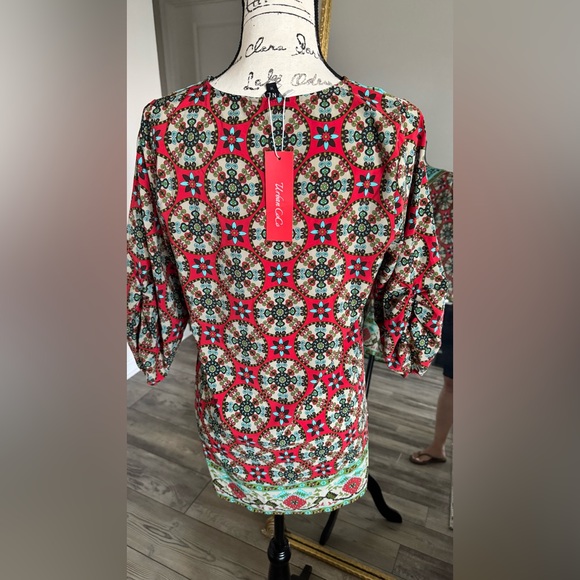 Multicolor Bohemian Tunic Dress - Picture 3 of 9